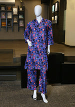 2 piece printed lawn suit amethyst suit.