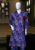2 piece printed lawn suit amethyst suit.