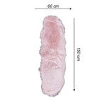 rectangular furry rug pink
