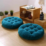round shape velvet floor cushions pack of 2 ocean