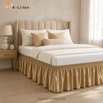 Satin Bed Skirt - Golden