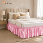 Satin Bed Skirt - Pink