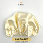 silk hair bonnet golden