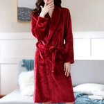 Velour Maroon Bathrobe