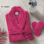 velour pink bathrobe
