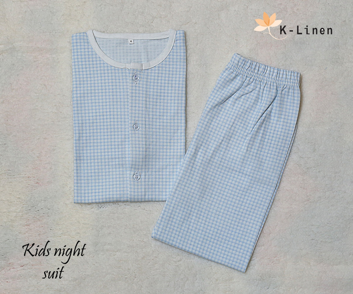 snuggle up kids suite blue and white suit.