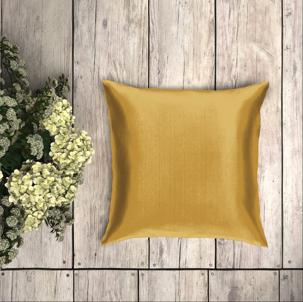 Silk Cushion Cover - Golden
