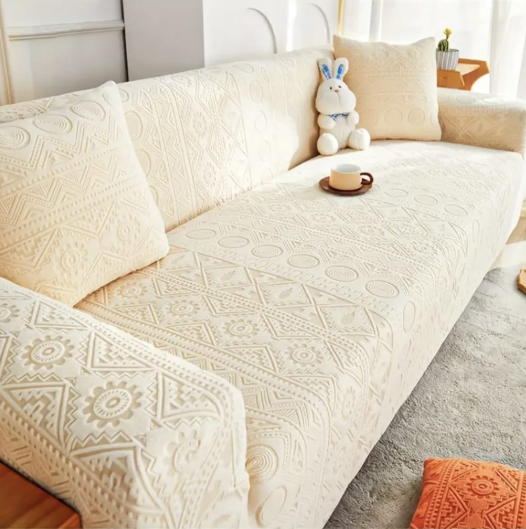 Bohemian Sofa Cover - Beige