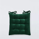Velvet Chair Pad - Green