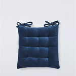 Velvet Chair Pad - Blue
