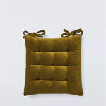 Velvet Chair Pad - Brown