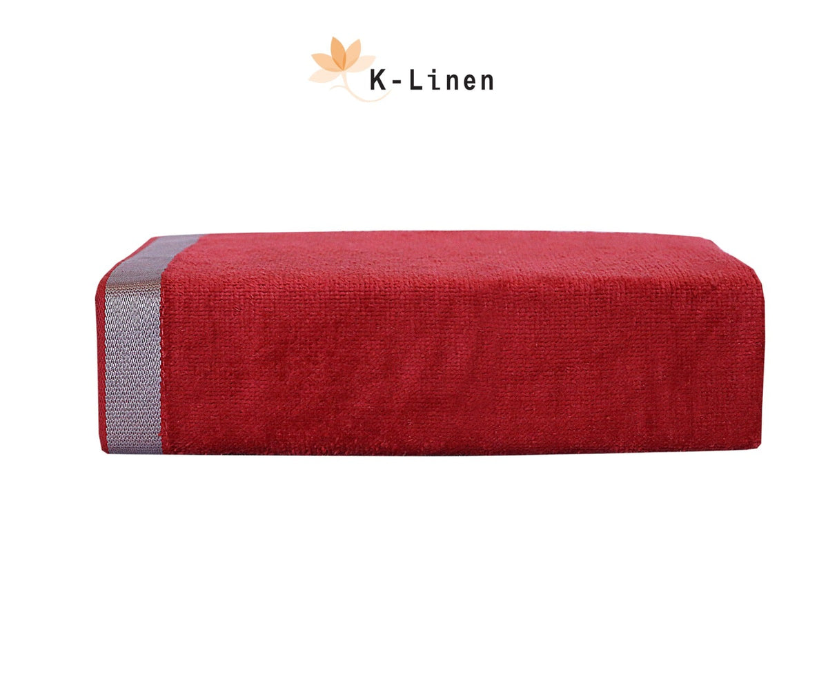 soft velour bath sheet - Red