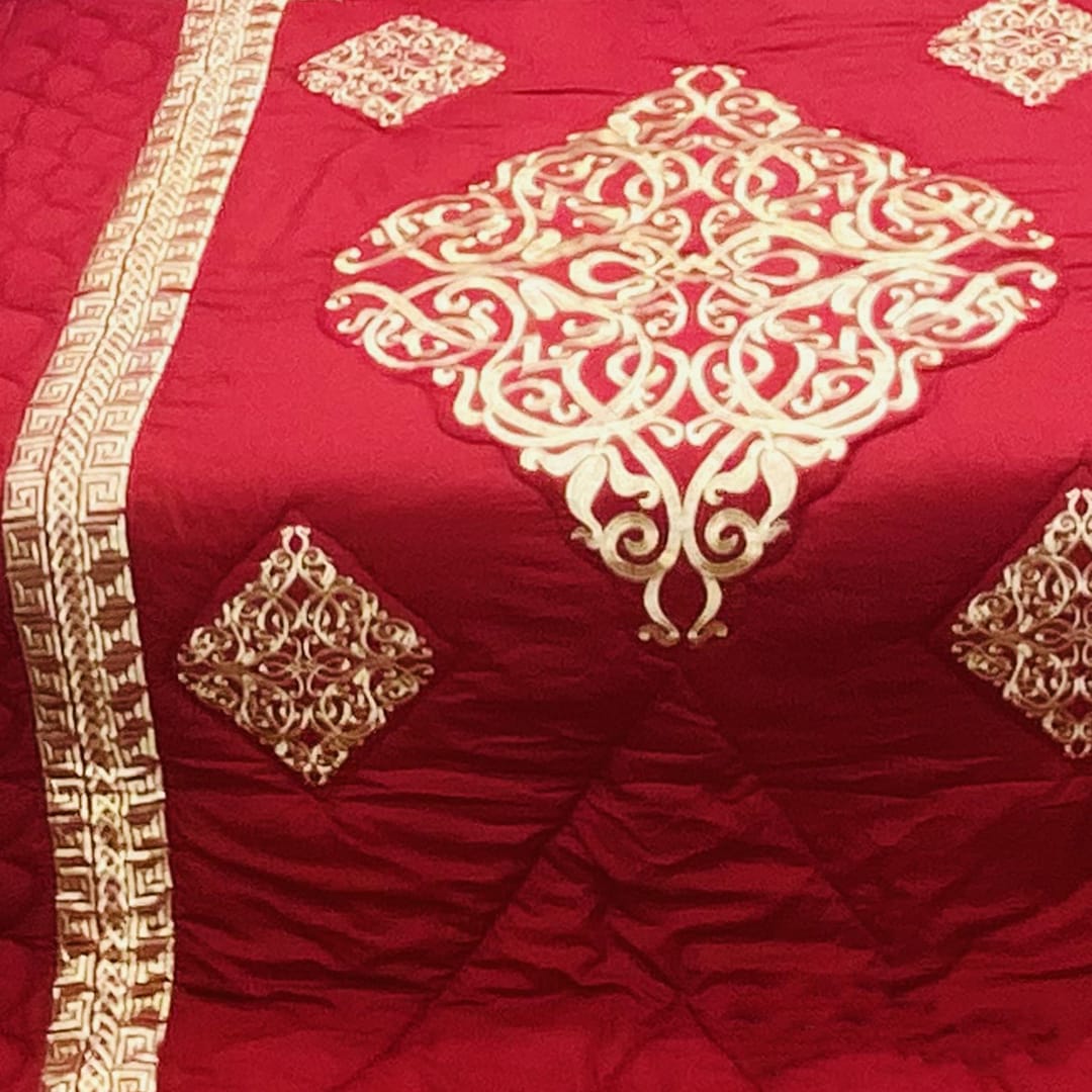 Bridal Bed Sheet Irsh Cotton - Maroon
