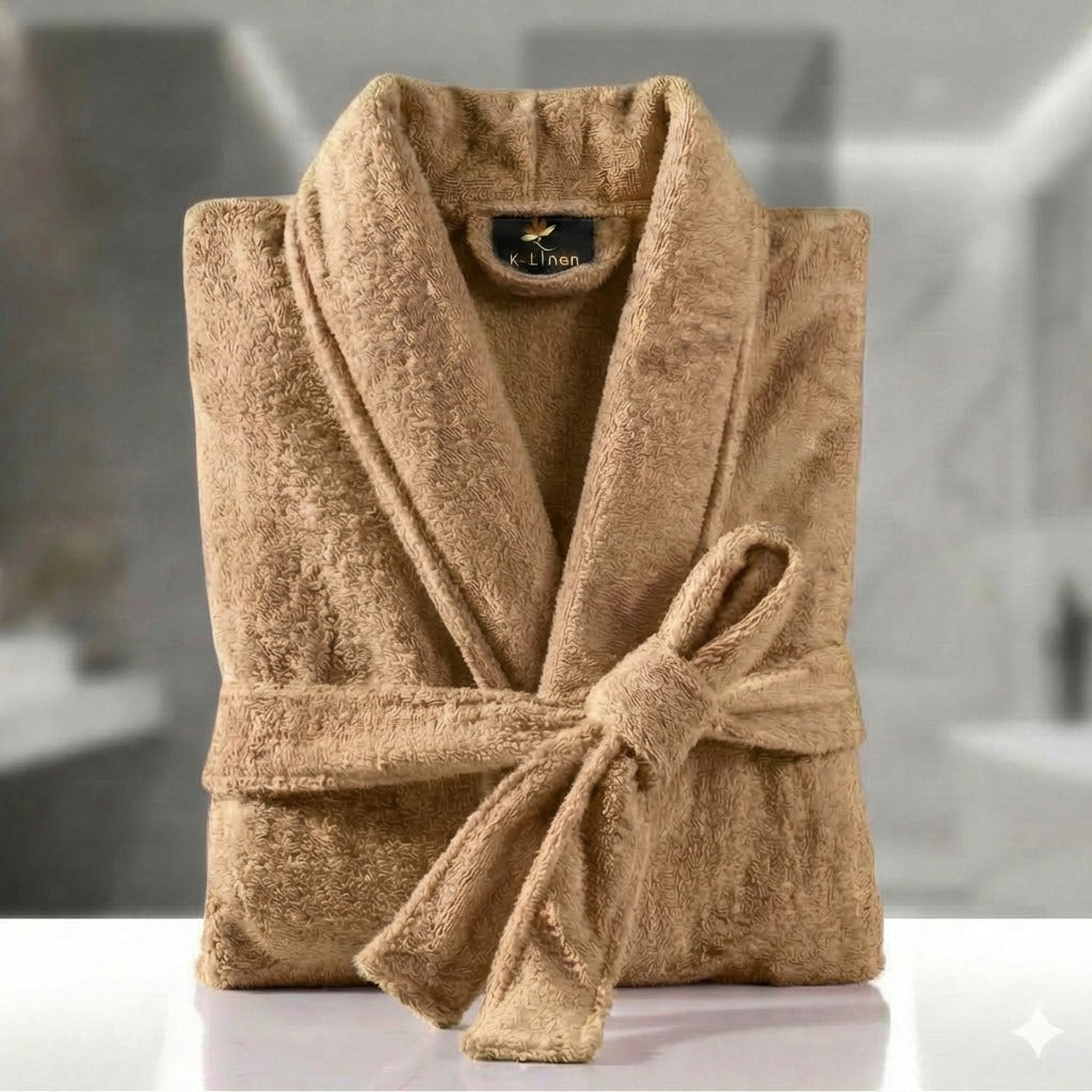 Fluffy Bathrobe - Beige