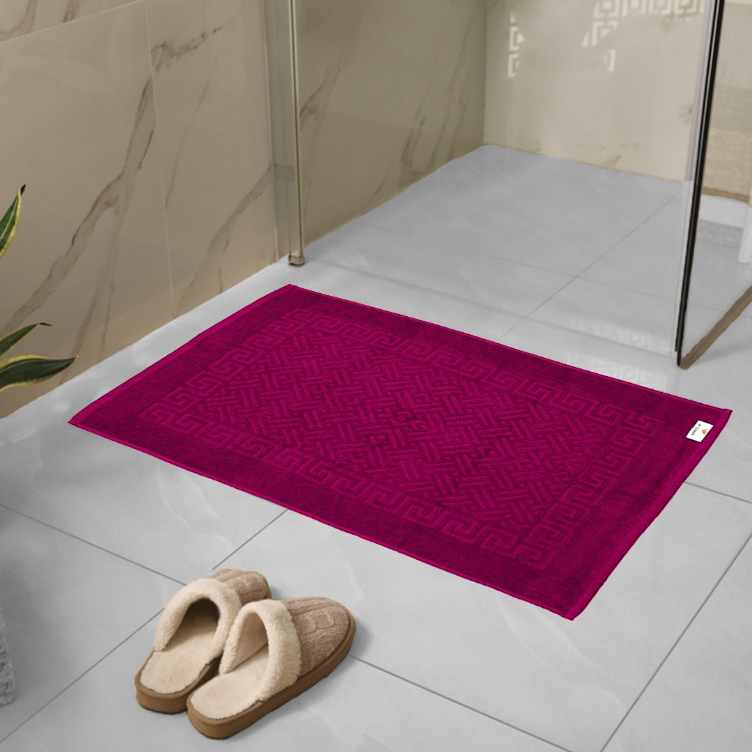 Greek Bath Mat - Red