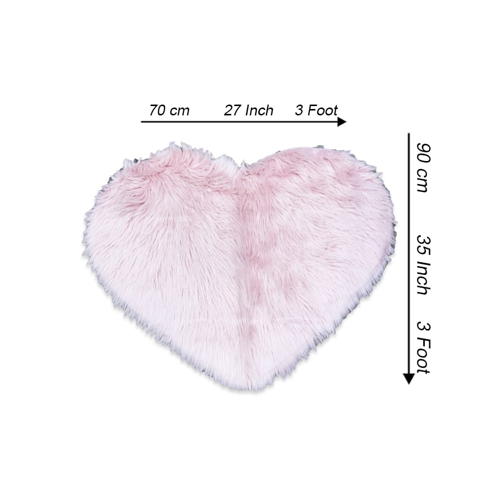 Heart Shaped Rug - Pink