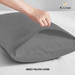 pair of jersey pillow cover grey pillow cover.