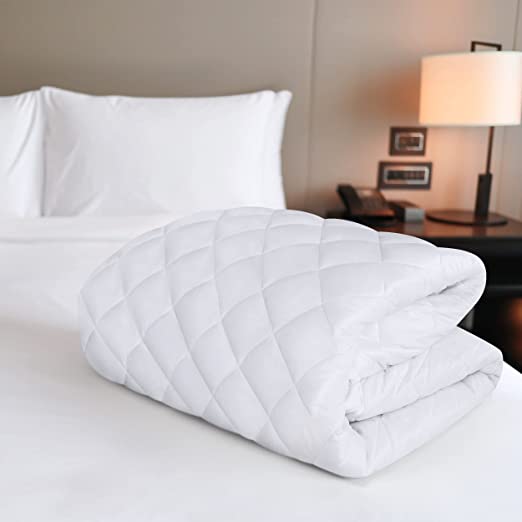 Quilted Fitted Mattress Pad - White