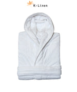 warm fleece plush bathrobe white