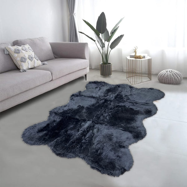 Lounge Size Furry Rug (160*180CM) - Black