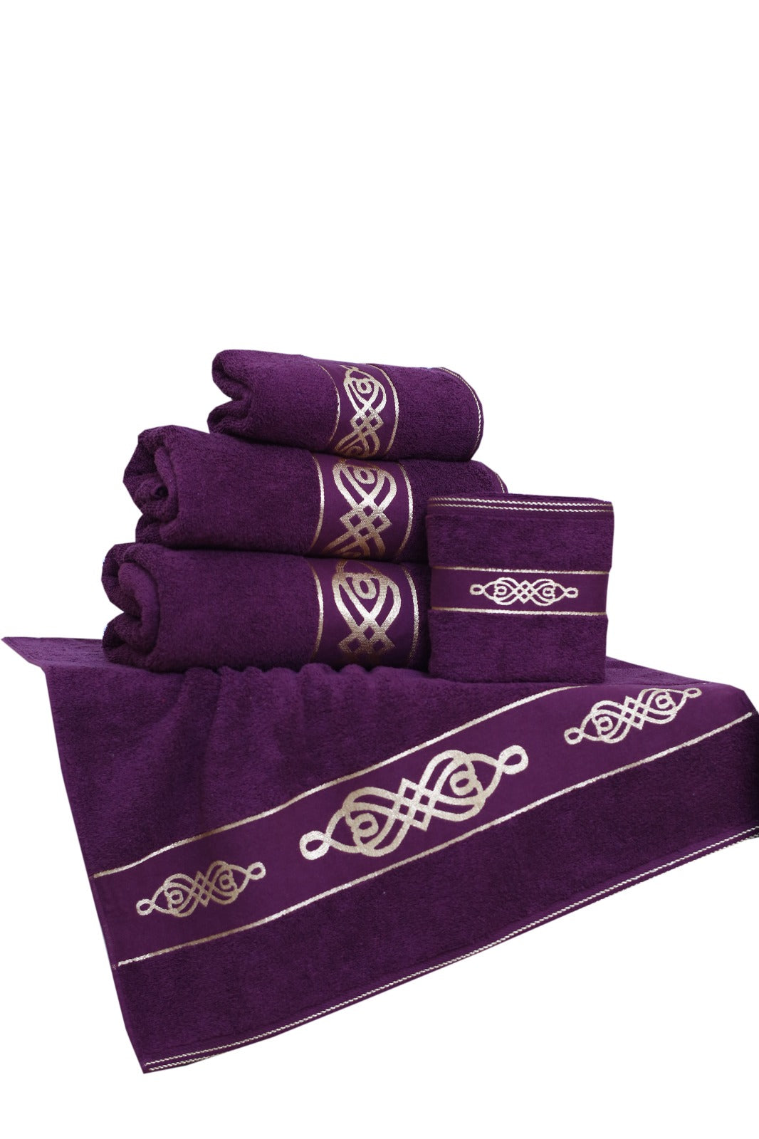 Premium Jacquard Towel - Purple