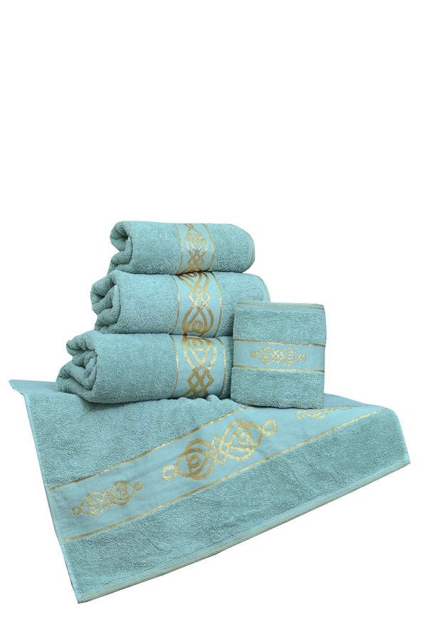 Premium Jacquard Towel - Aqua