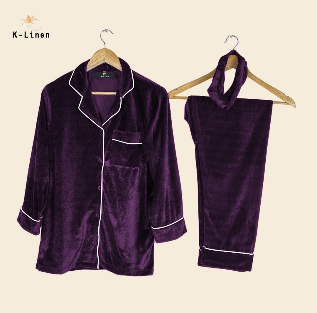 Women Velvet suite - Dark Purple