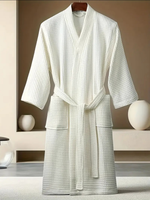 waffle bathrobe white