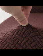 stripe jacquard chair covers brown