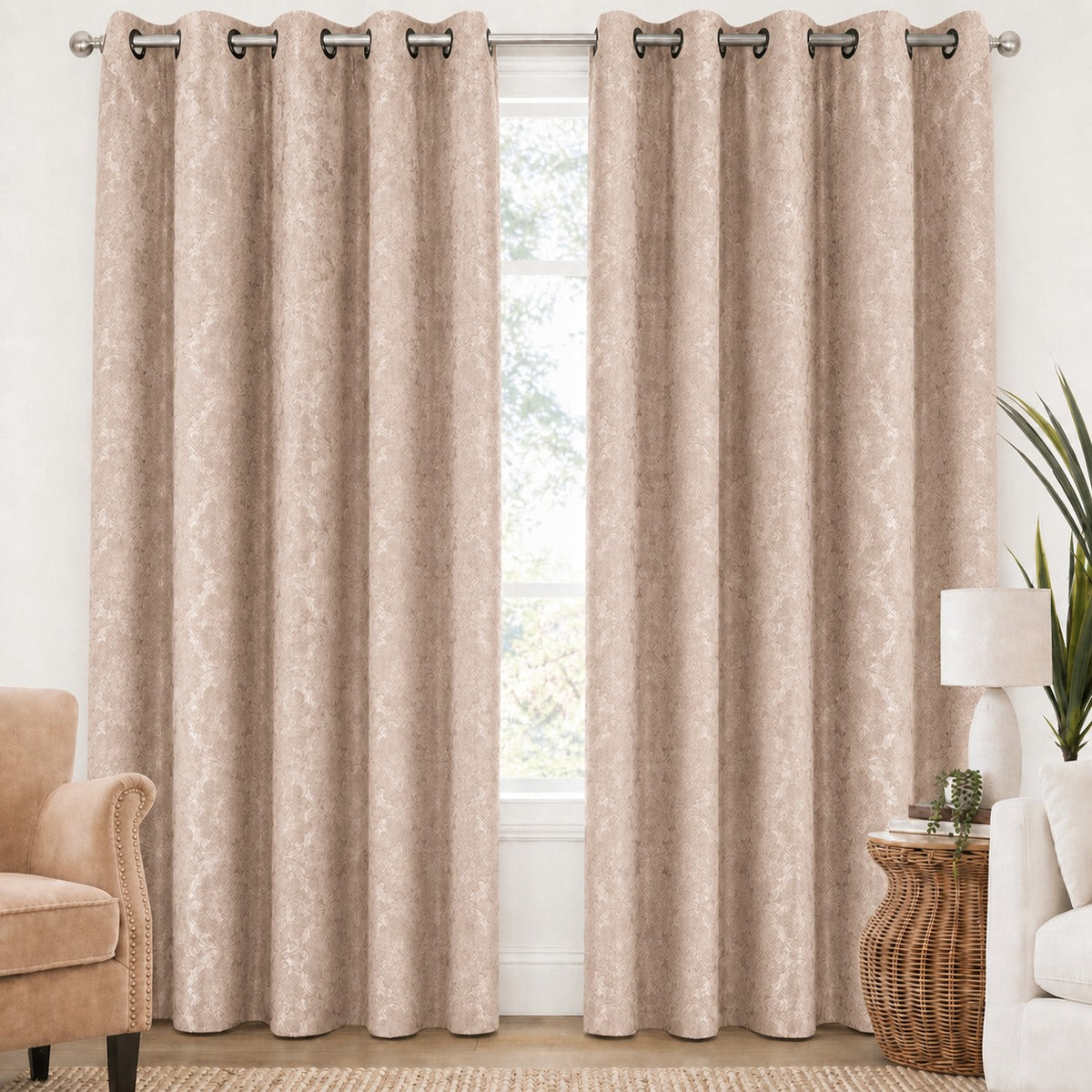 Jacquard Curtains - Skin