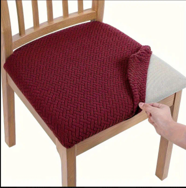 Jacquard Stripe Seat Covers- Maroon