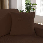 Stripe Jacquard Cushion Cover - Brown