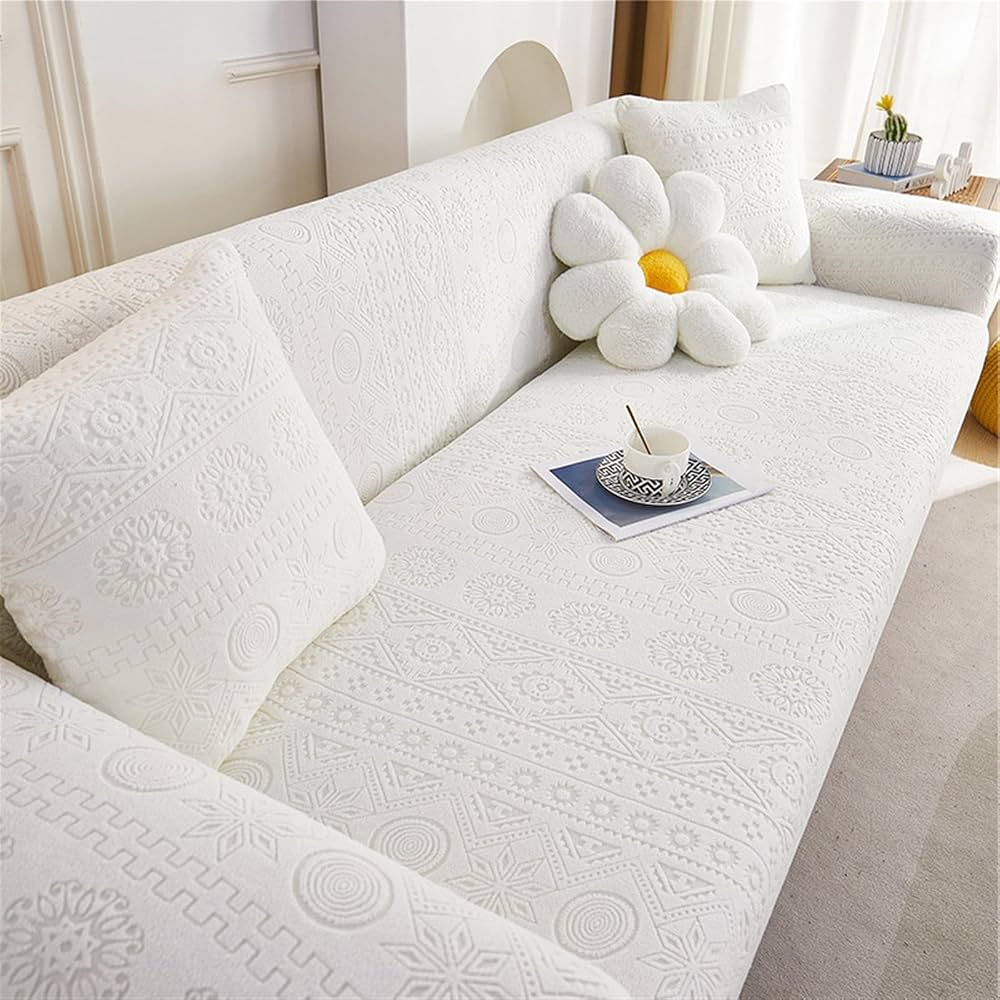 Bohemian Sofa Cover - White