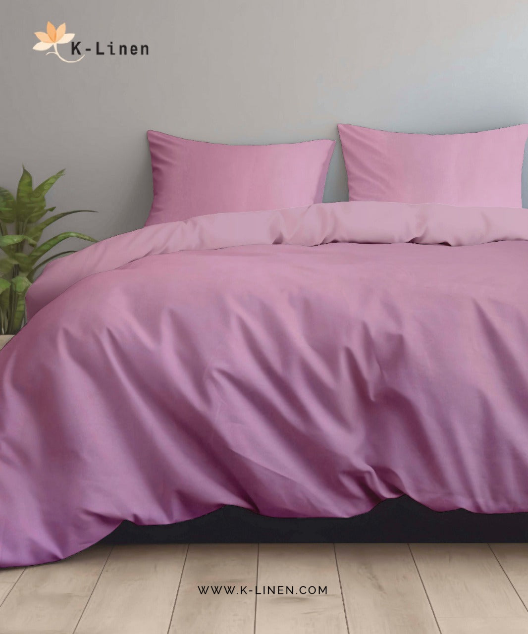 Light Purple Solid Bed Sheet Set