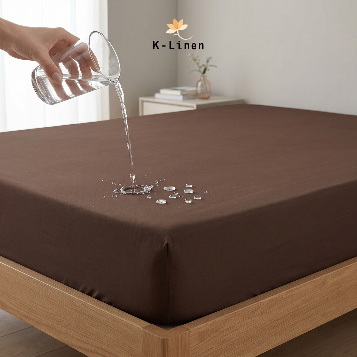 Water Proof Mattress Protector - Brown