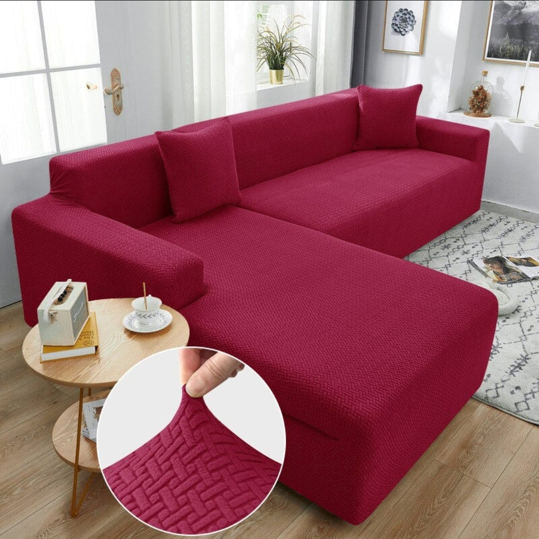 stripe jacquard cushion cover maroon cushion cover.