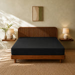 Jersey Bed Fitted Sheet- Black