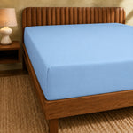 Jersey Bed Fitted Sheet - Sky Blue