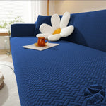 stripe jacquard sofa cover navy blue sofa cover.