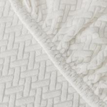 Stripe Jacquard Chair Covers- White