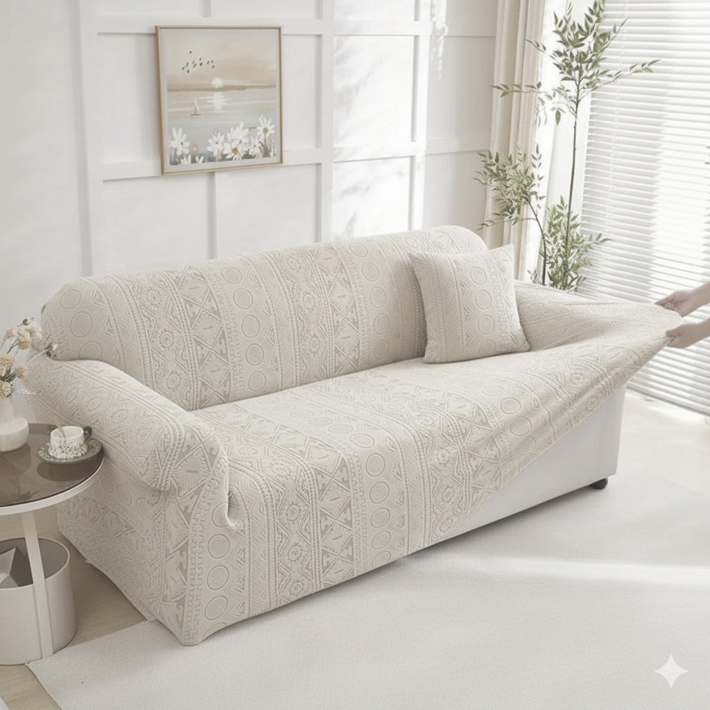 Bohemian Sofa Cover - Beige