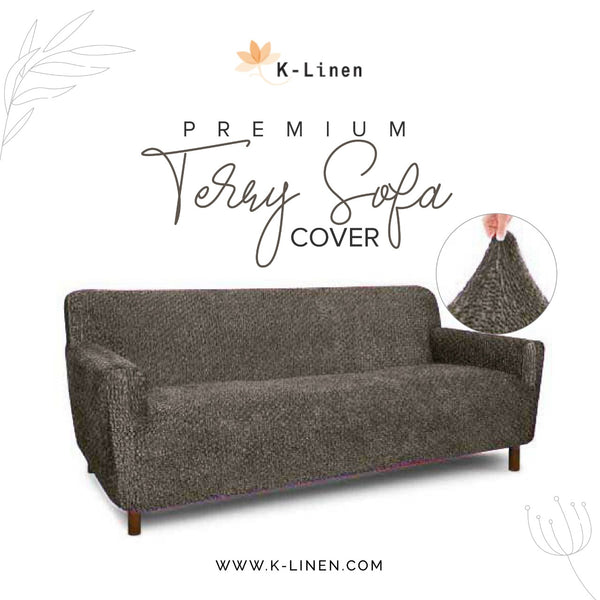 Premium Terry Sofa Cover - Grey