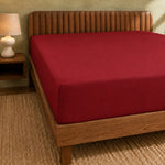 Jersey Bed Fitted Sheet- Red