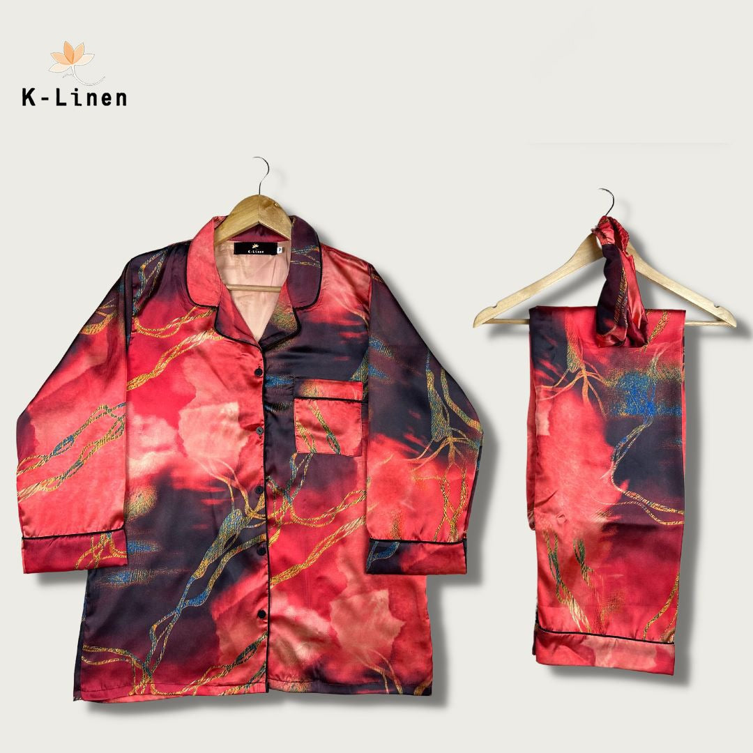 women silk loungewear suite zenith suit.