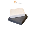 towel set of 2 pcs grey white towel.