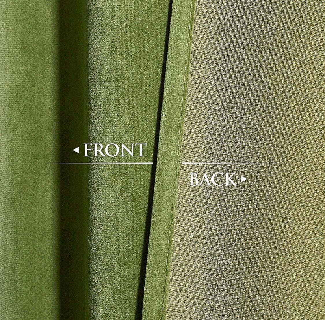 Premium Velvet Curtain - Green