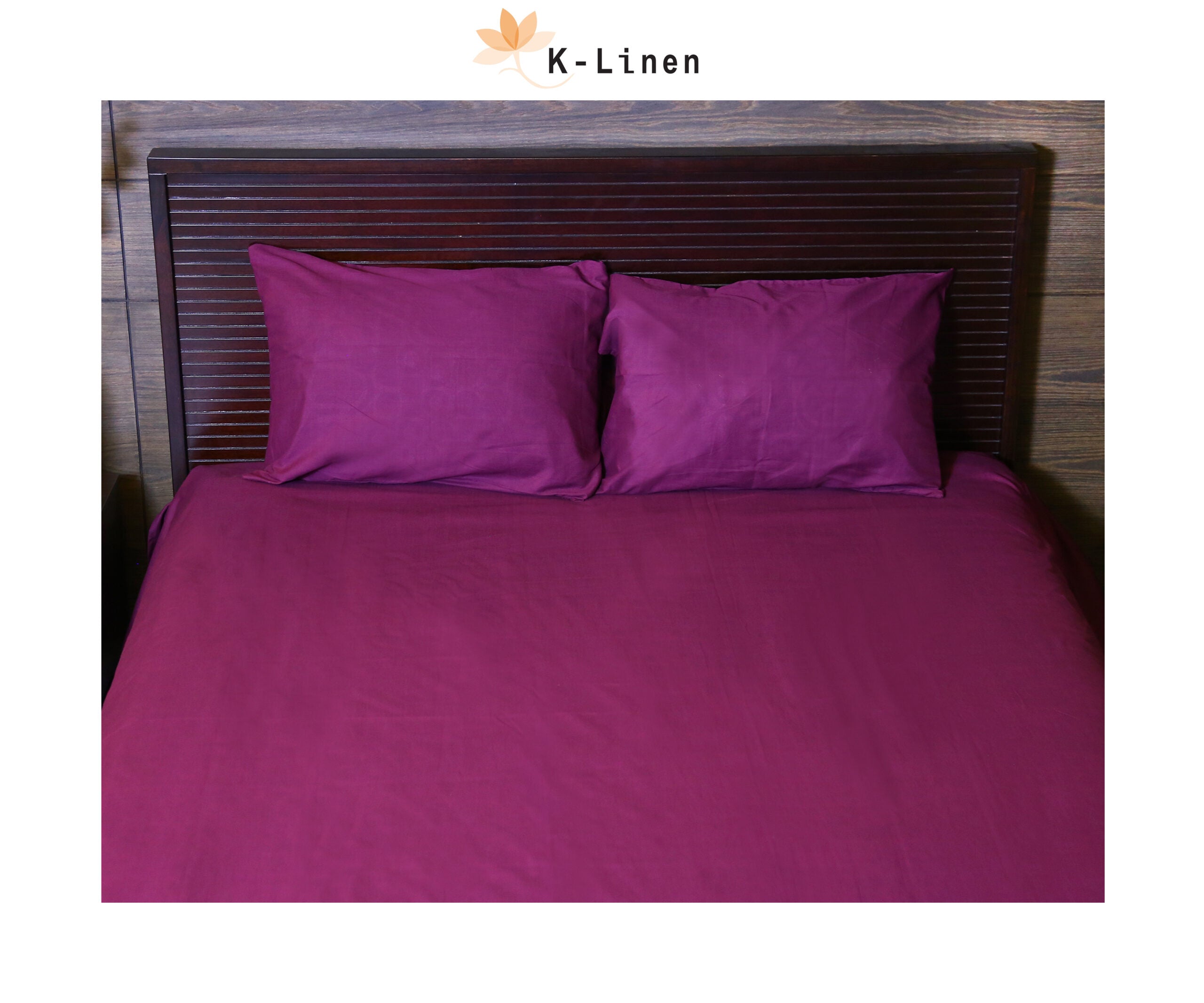 Dark Purple Solid Bed Sheet Set