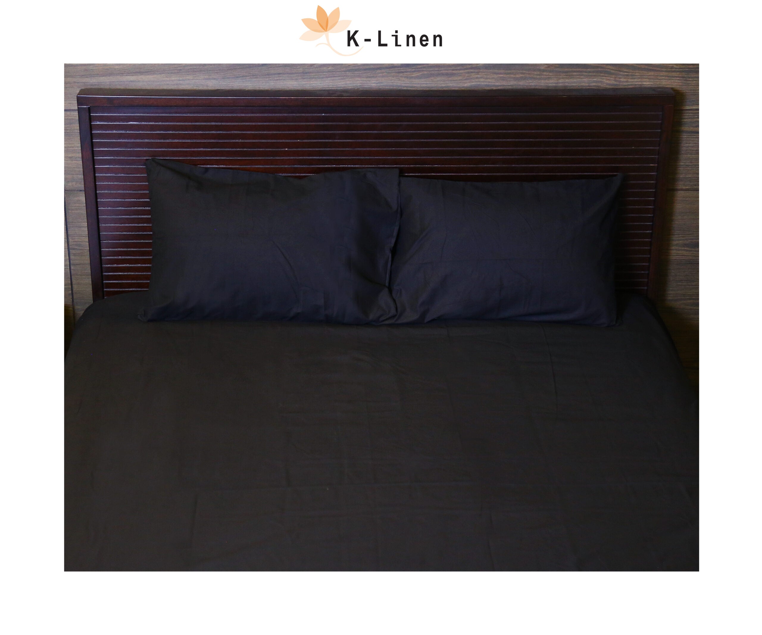 Black Solid Bed Sheet Set