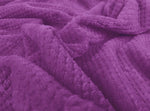 waffle fleece blanket bed spread purple blanket.