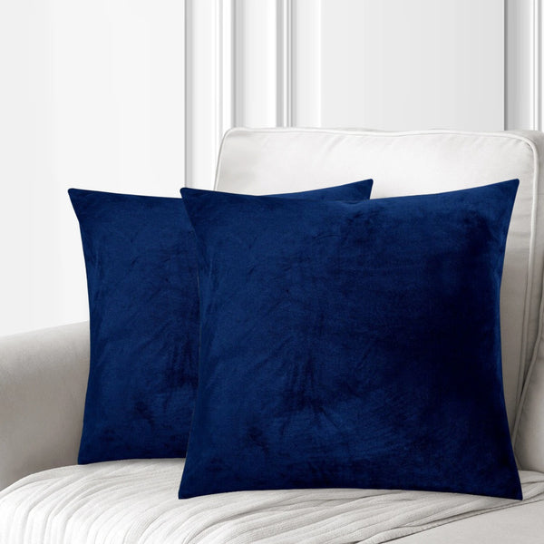 Velvet Premium Cushion Cover - Navy Blue